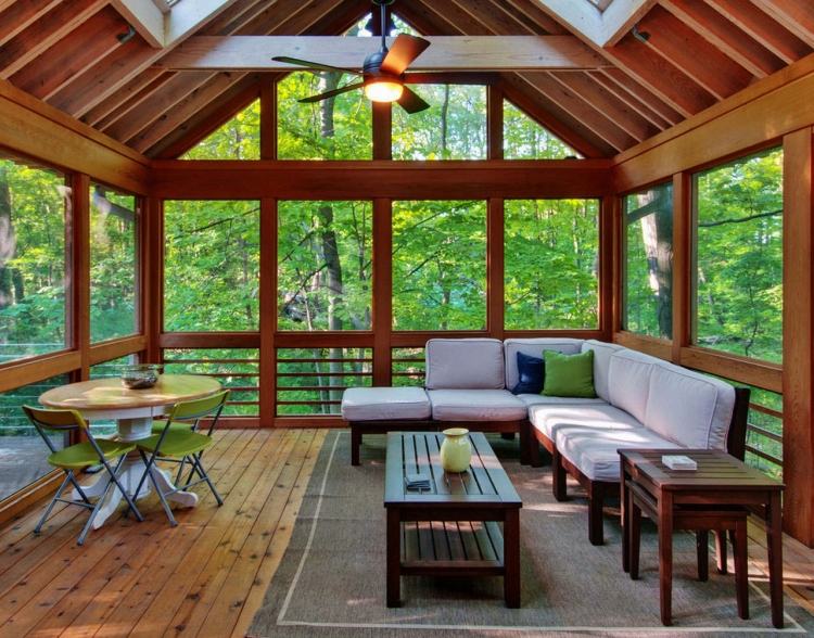 veranda jardin d'hiver bois