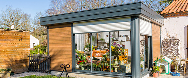veranda jardin d'hiver bois