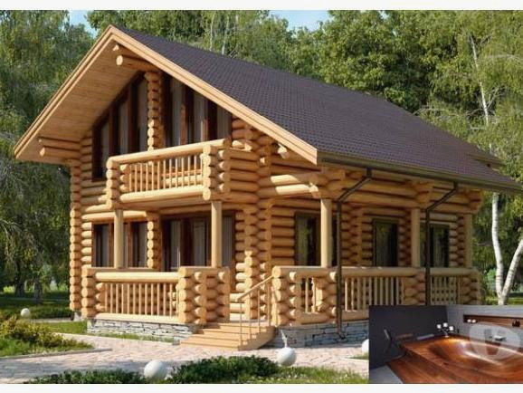 veranda rondin bois
