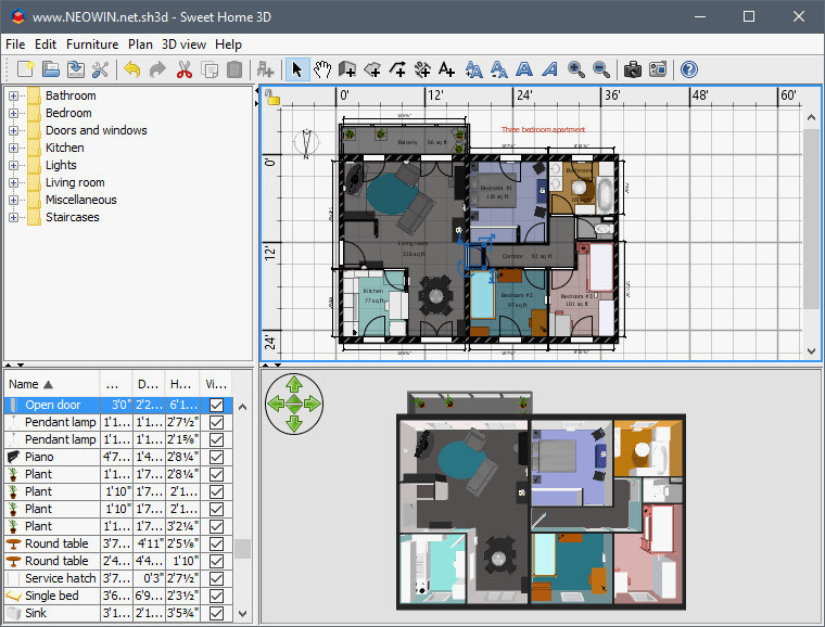 veranda sweet home 3d