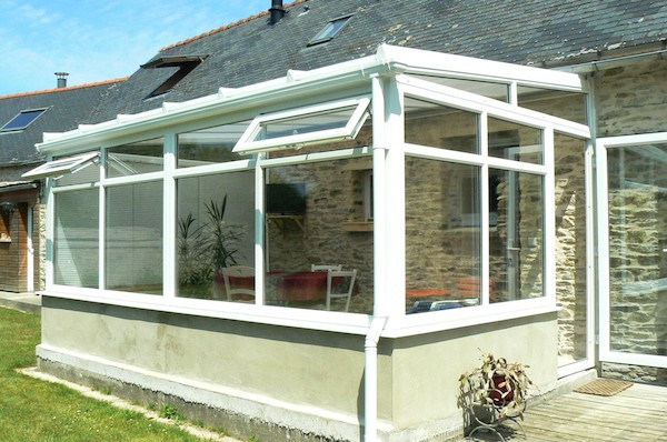 modele veranda avec muret