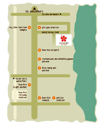 veranda hua hin map