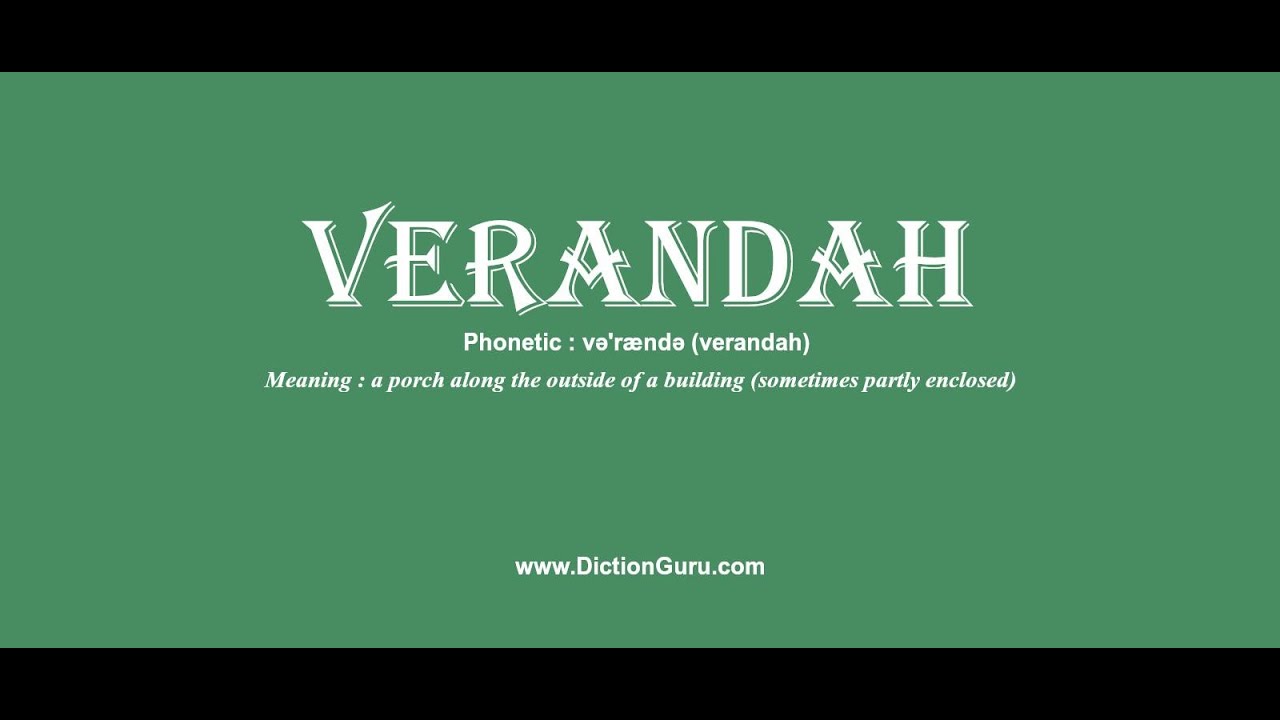 veranda definition and sentence