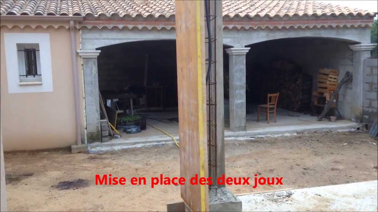 veranda poteau beton