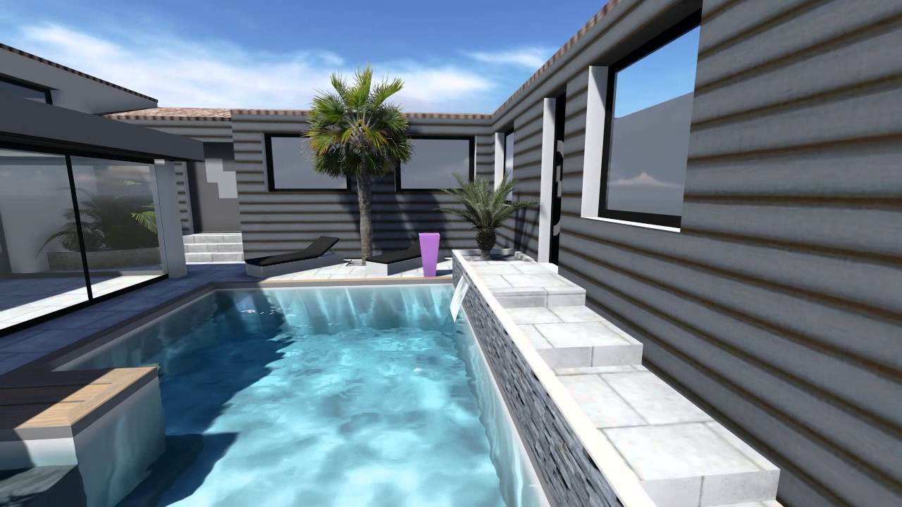 maison veranda piscine