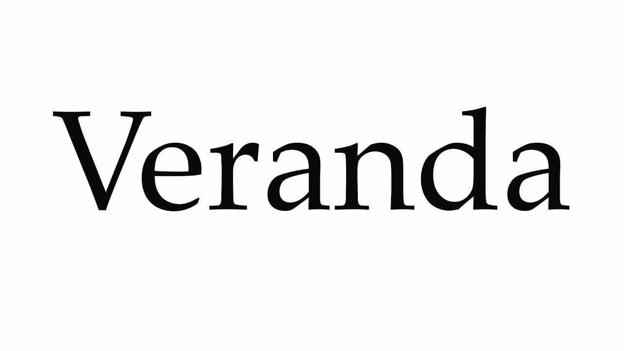 how to spell veranda in english