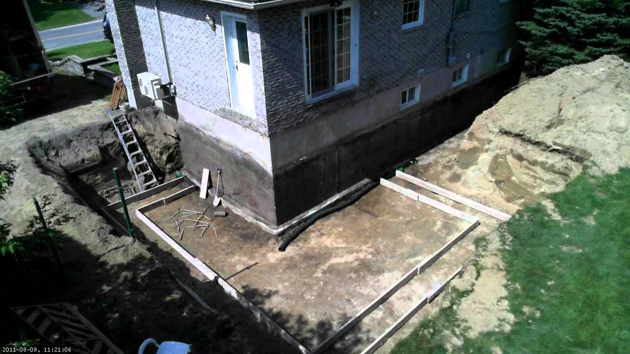 dimension fondation veranda