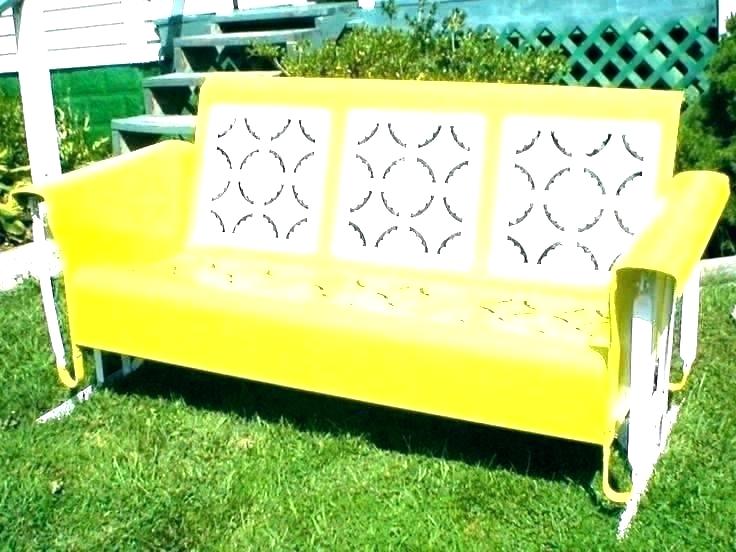 veranda metal patio sofa glider