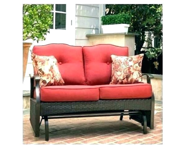veranda metal patio sofa glider