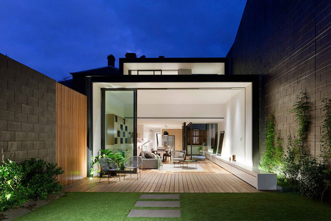 moderne glazen veranda
