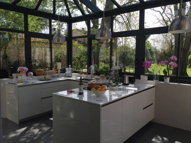cuisine dans veranda 12m2
