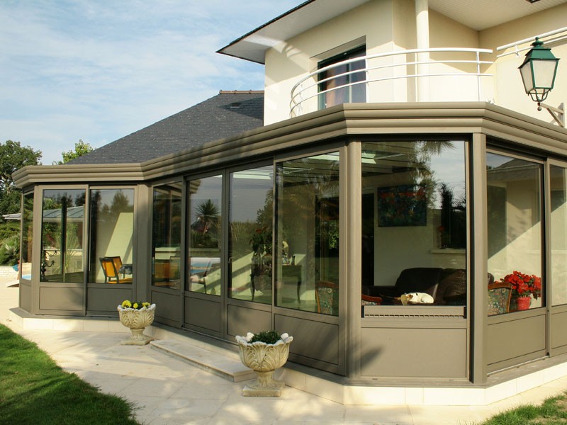 veranda alu couleur bois