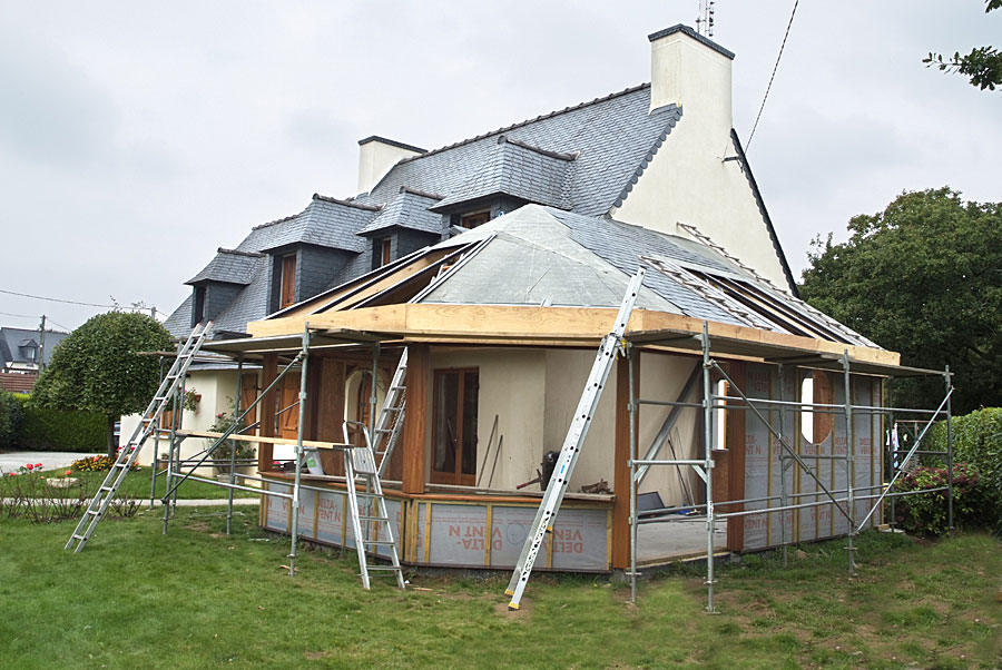 veranda en pignon de maison