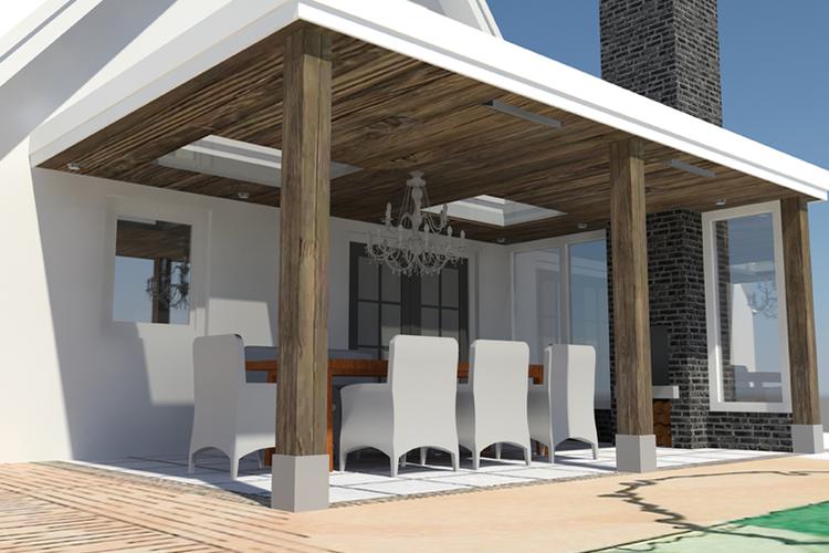 moderne strakke veranda