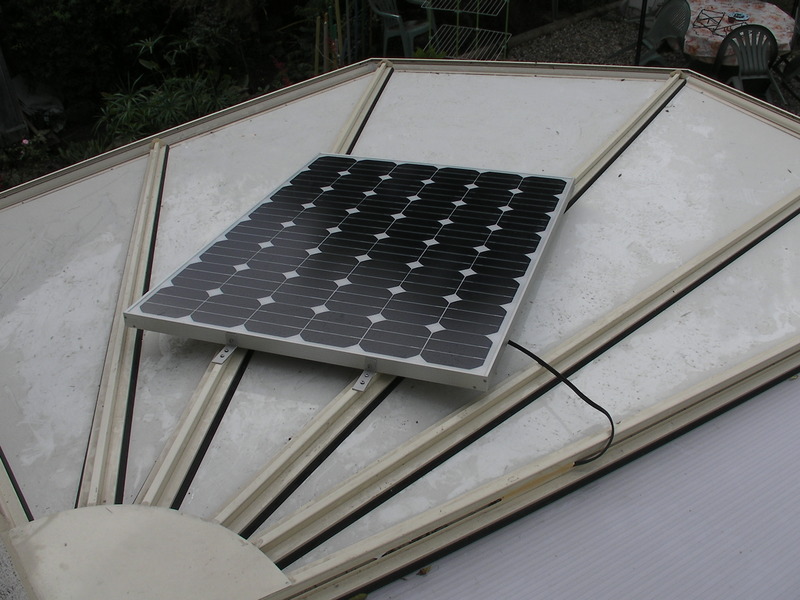 veranda et panneaux solaire