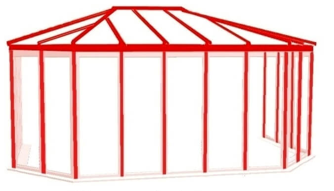 ossature veranda alu