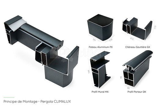 veranda en kit gris anthracite