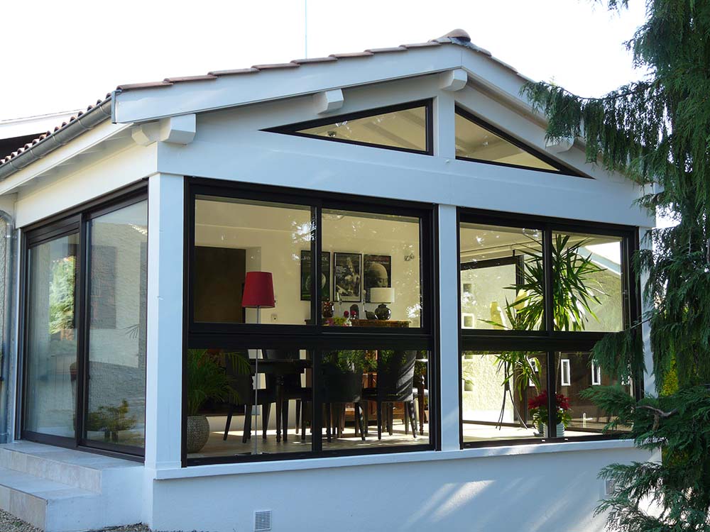 veranda mixte bois et alu