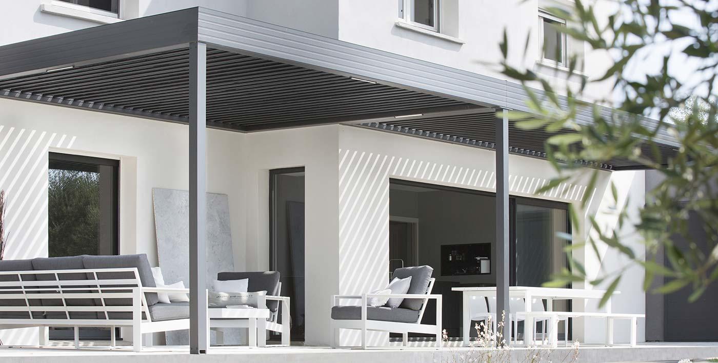 veranda bioclimatique plan