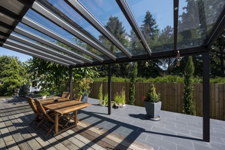 veranda beton bois