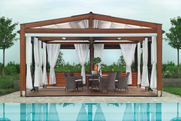 veranda de jardin en bois