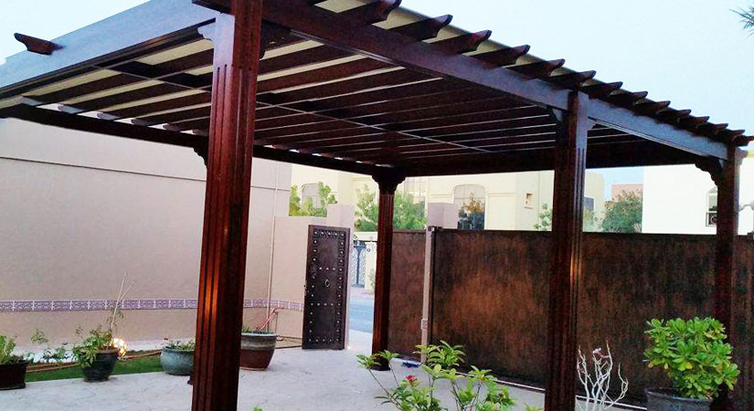 veranda en bois maroc