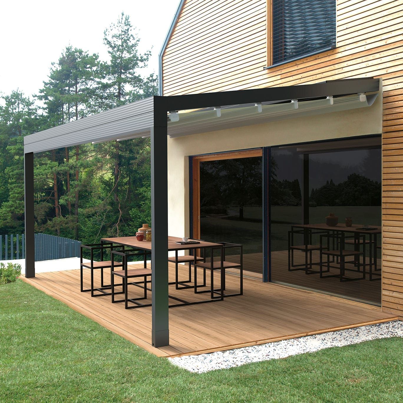 veranda adossÃ©e kit