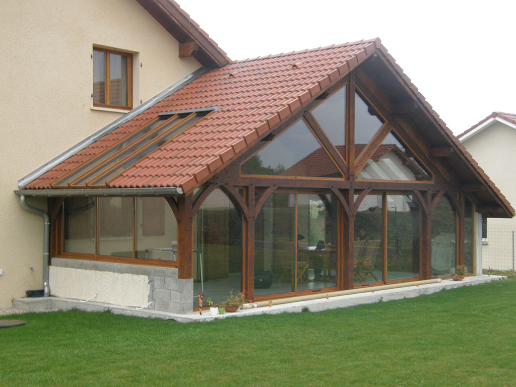 photo veranda ossature bois