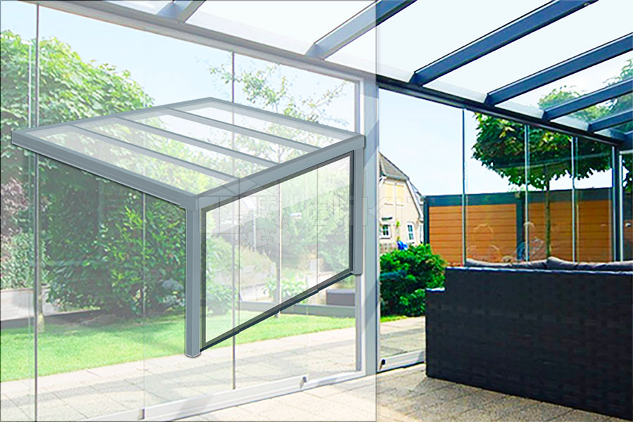 veranda porte coulissante