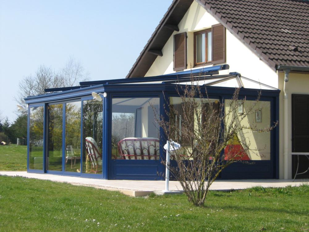 veranda alu bleu