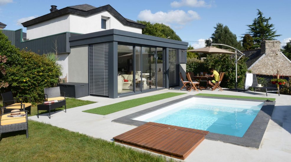 veranda contemporaine toit plat