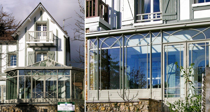 veranda sur maison normande