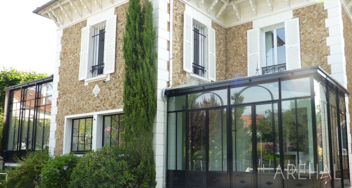 veranda Ã  l'ancienne en aluminium