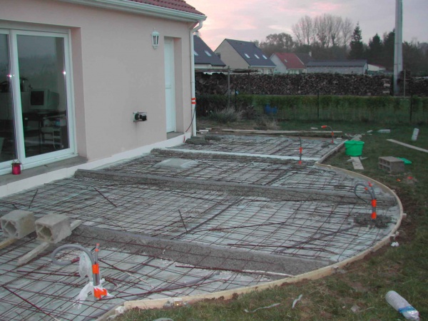 fondation d'une veranda