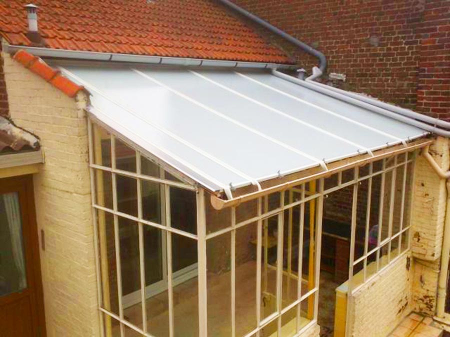 toiture veranda acier