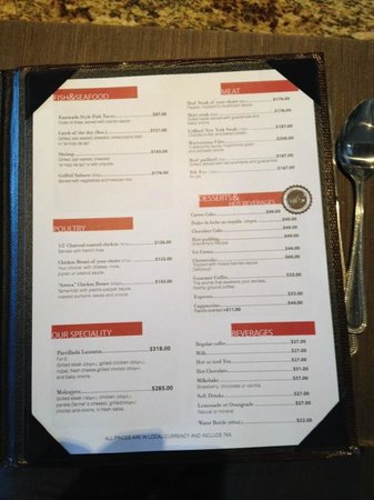 veranda menu