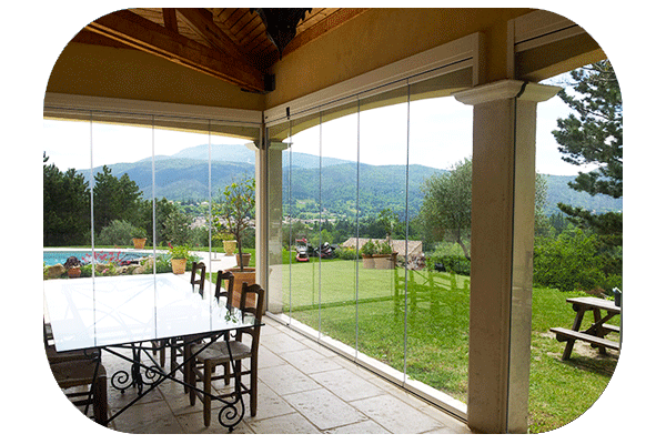 fermeture veranda verre