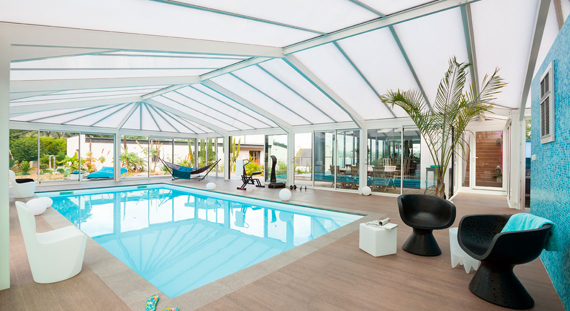 maison veranda piscine