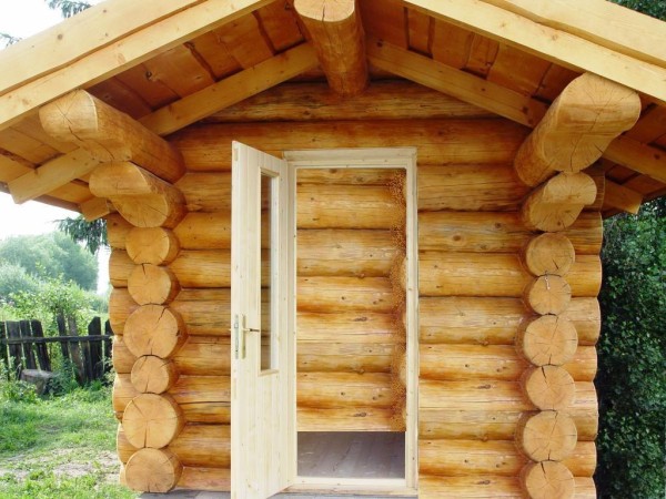 veranda rondin bois