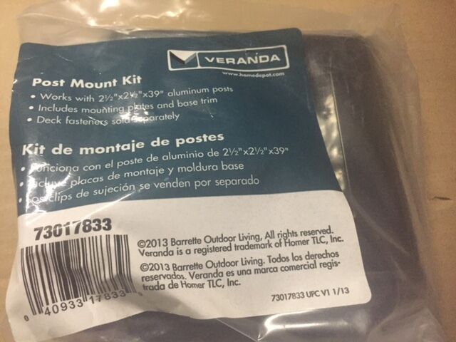 veranda post mount kit