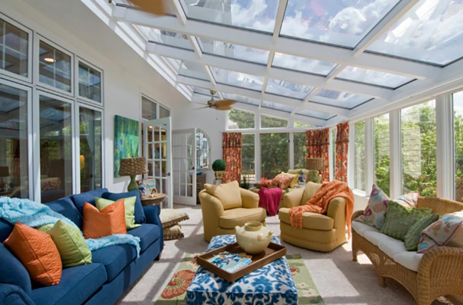 salon de jardin dans veranda