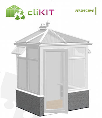 veranda en kit sur muret