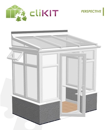 veranda en kit sur muret