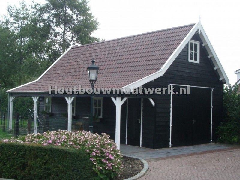 houten garage veranda