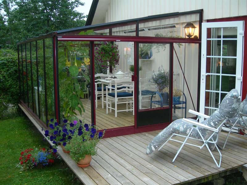 veranda adossÃ©e au mur