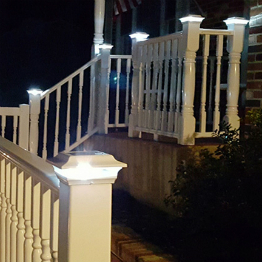 veranda lighted post caps