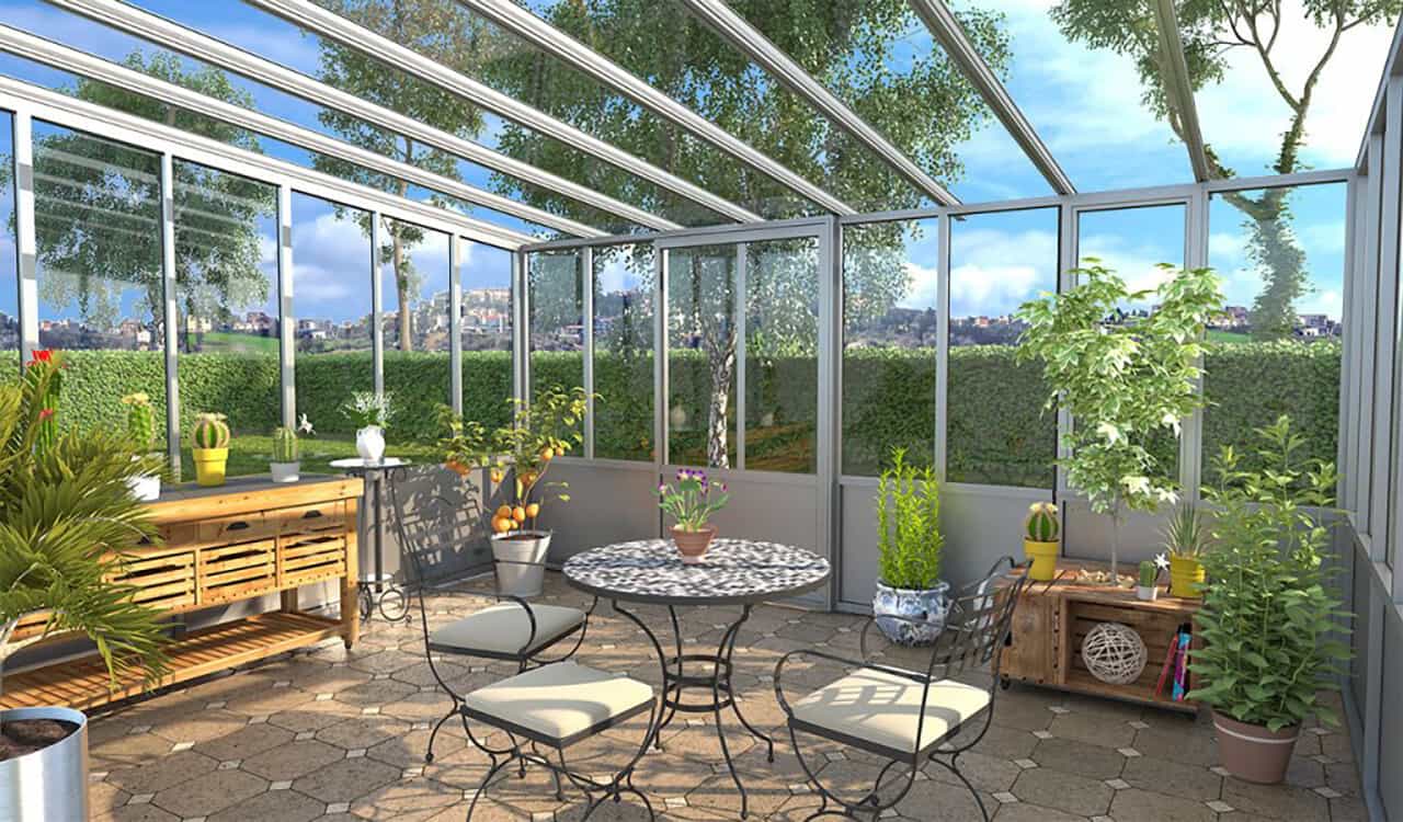 veranda jardin hiver