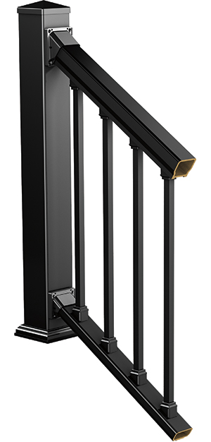 veranda stair rail kit - rectangular balusters
