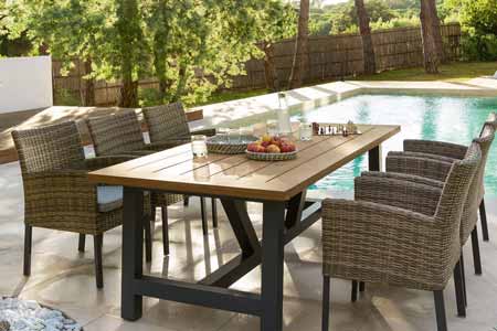 table de veranda jardin