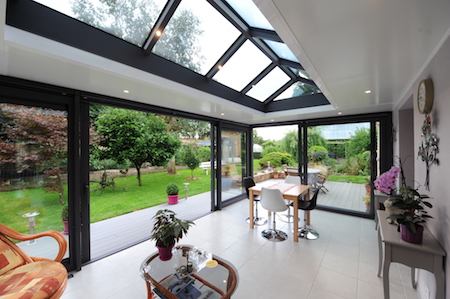 veranda hauteur sous plafond